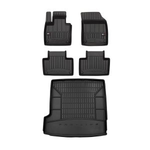 Volvo XC90 Floor-Trunk Mats - Omac - 3D Premium - Black - 2016-2025